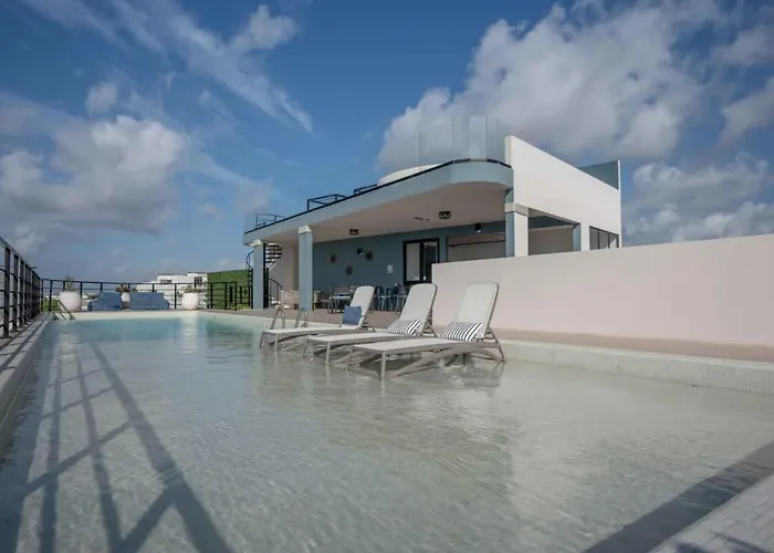 Casa de férias W Rooftop Ocean Views Near Playa del Carmen